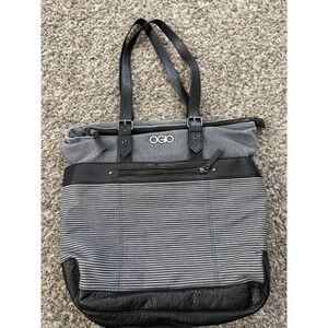 OGIO Womens Olivia Tote Laptop Organizer Travel Tote Bag Gray Black
